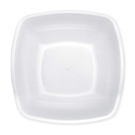 Assiette Dure Réutilisable Creuse Blanc PP 18cm (15 Utés)