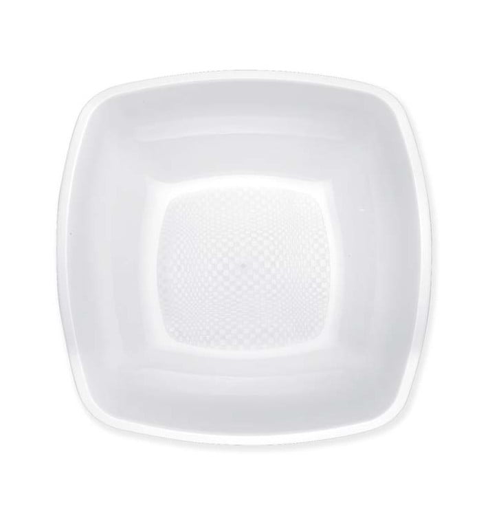 Assiette Plastique Réutilisable Creuse Blanc  PP 180mm (300 Utés)