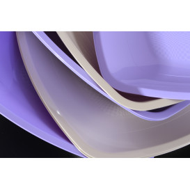 Assiette Plastique Réutilisable Creuse Lilas  PP 180mm (25 Utés)