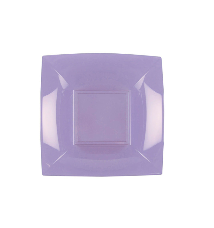 Assiette Plastique Réutilisable Creuse Lilas PP 180mm (25 Utés)