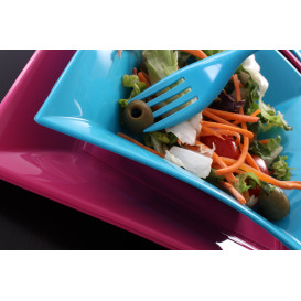 Assiette Plastique Réutilisable Plate Fuchsia PP 180mm (300 Utés)