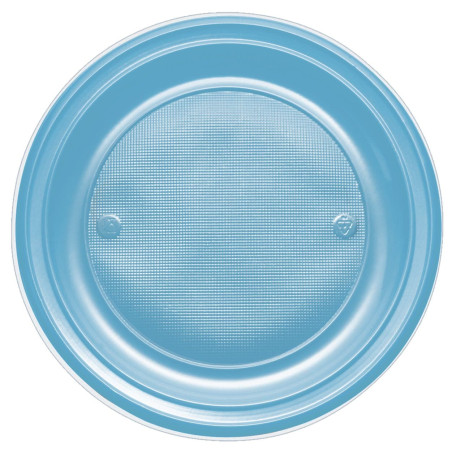 Assiette Plastique PS Creuse Turquoise Ø220mm (600 Unités)