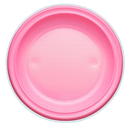 Assiette Plastique PS Plate Rose Ø220mm (780 Unités)