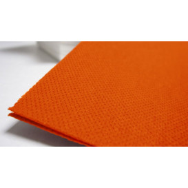 Serviette Papier Molletonnée 40x40 Orange (50 Unités)