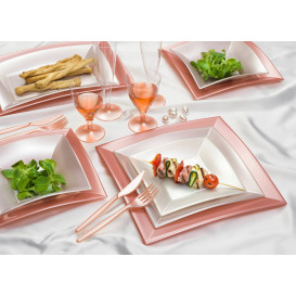 Assiette Plastique Réutilisable Creuse Beige PP 180mm (25 Utés)