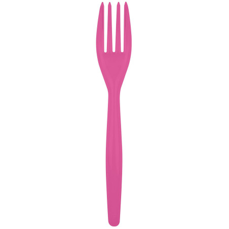 Fourchette Plastique Easy PS Fuchsia 180mm (500 Unités)