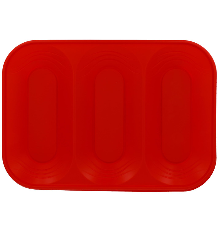 Plateau Plastique PP "X-Table" 3C Rouge 330x230mm (30 Utés)