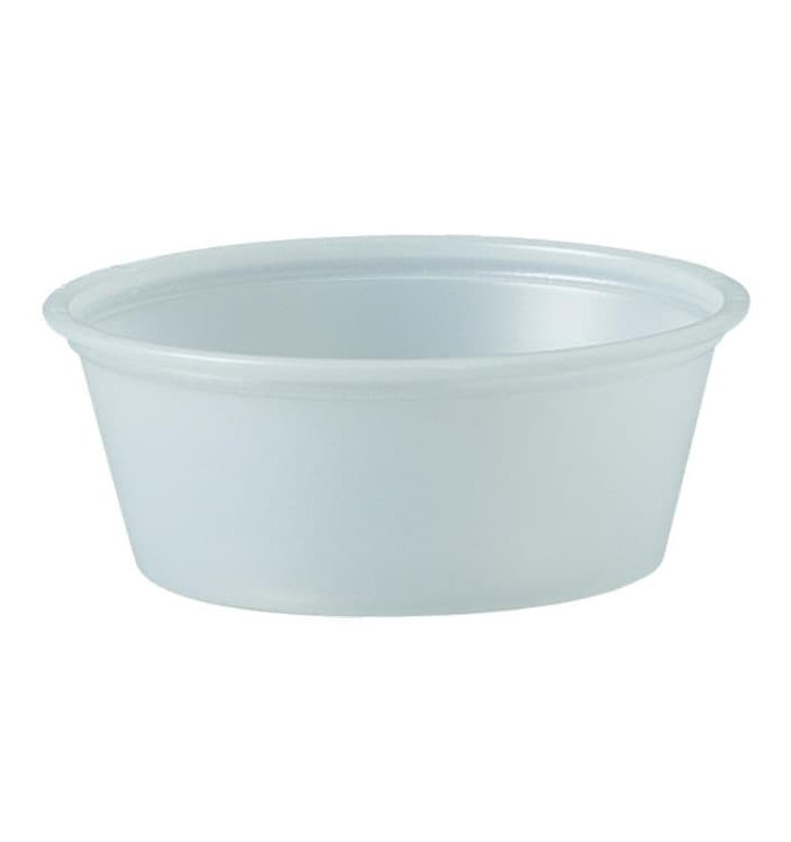 Pot à Sauce Plastique PS Trans. 44ml Ø6,6cm (250 Utés)