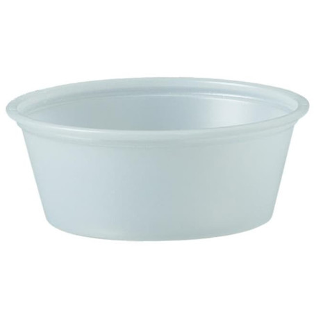 Pot à Sauce Plastique PS Trans. 44ml Ø6,6cm (250 Utés)