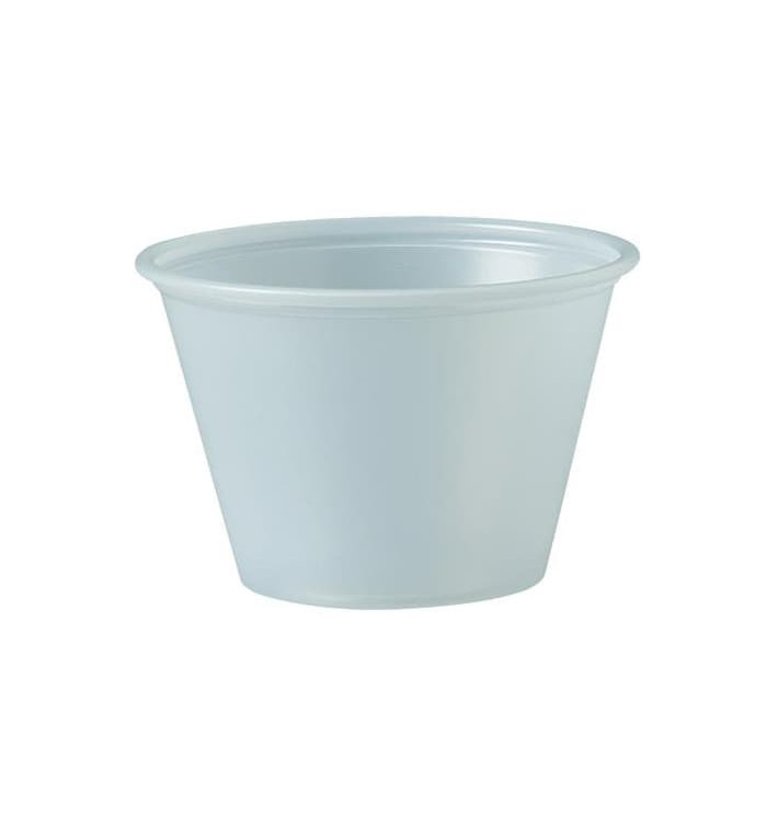 Pot à Sauce Plastique PS Trans. 75ml Ø6,6cm (2500 Utés)