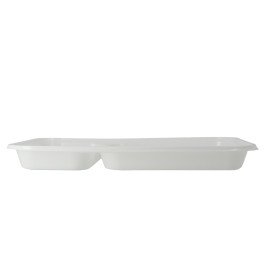 Barquette Plastique PS Blanc 2C 270x180mm (50 Utés) 