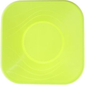 Bol Plastique PP Carré "X-Table" Vert 18x18cm (8 Utés)