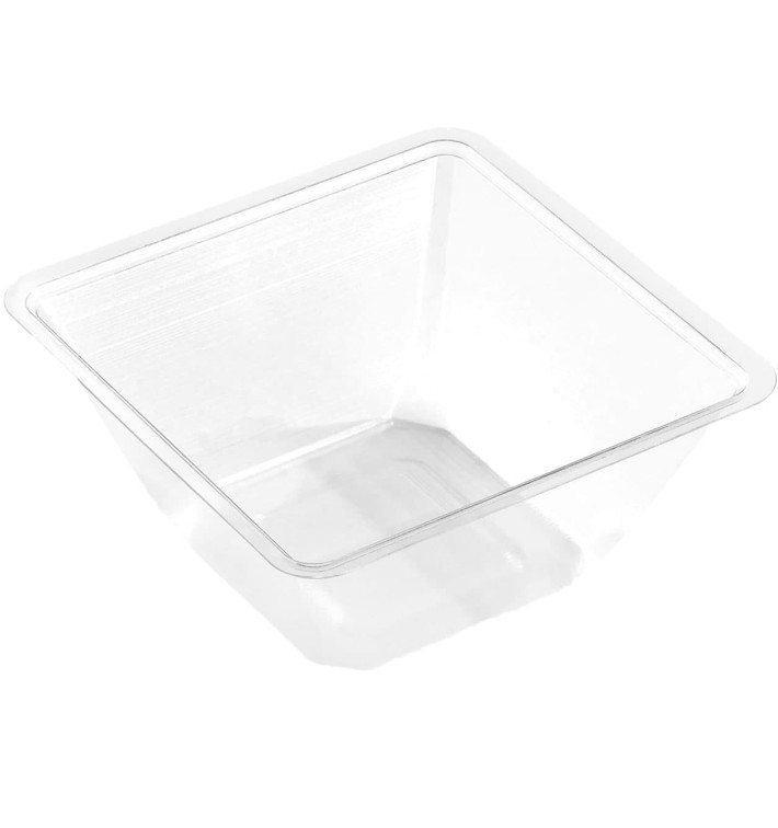 Bol mini en Plastique PET Thermo-Scellable 250ml 90x90x60mm (600 Utés)