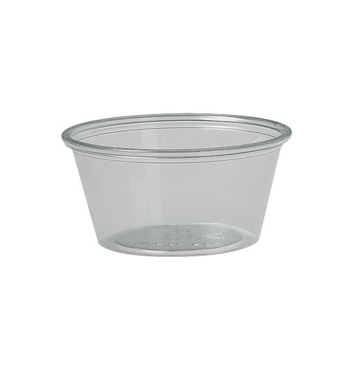 Pot à Sauce Plastique rPET Cristal 60ml Ø6,6cm (250 Utés)