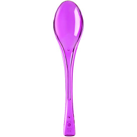 Cuillère Plastique Fly fuchsia Transp. 145mm (50 Unités)