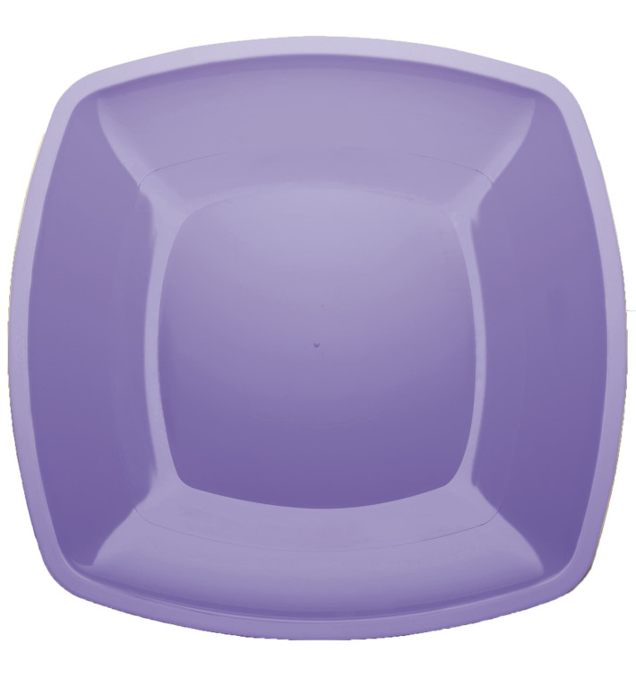 Assiette Plastique Réutilisable Plate Lilas  PS 300mm (12 Utés)