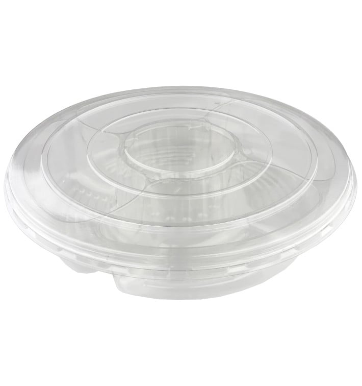 Bol en Plastique PET 5C et Couvercle Ø35x7cm (50 Utés)