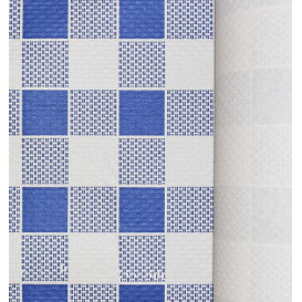 Nappe en papier en Rouleau Carré bleu 1x100m 40g (6 Unités)