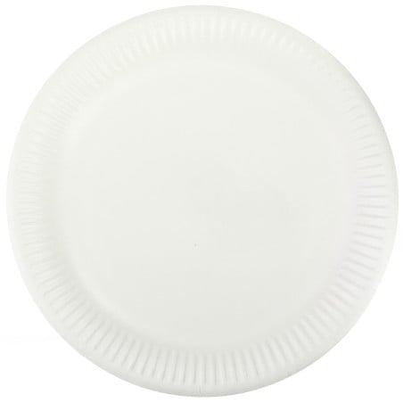 Assiette en Papier Blanc Ø23cm (50 Unités)