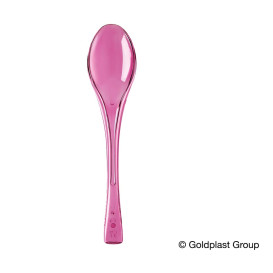 Cuillère Plastique Fly fuchsia Transp. 145mm (50 Unités)