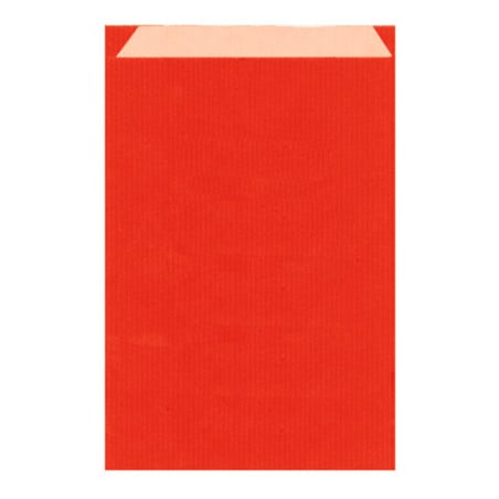 Sac Papier Kraft Rouge 19+8x35cm (125 Utés)