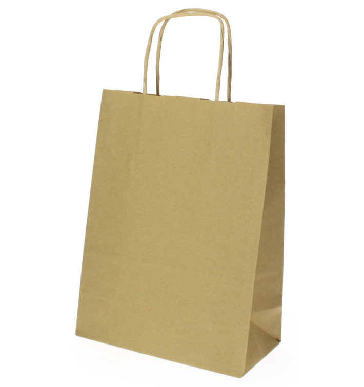 Sac en papier Hawanna avec Anses KRAFT 100g 18x8x24cm (50 Utés)