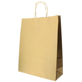 Sac en papier Hawanna avec Anses KRAFT 100g 32+12x41cm (200 Utés)