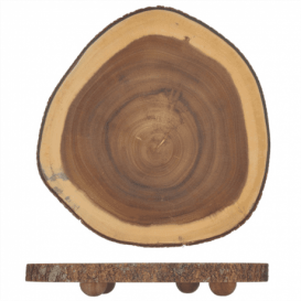 Plateau Rond Présentation en Bois Ø230x35mm (6 Utés)