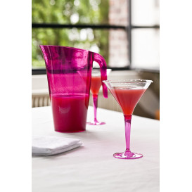 Verre à Cocktail Plastique Framboise 100ml (6 Unités)