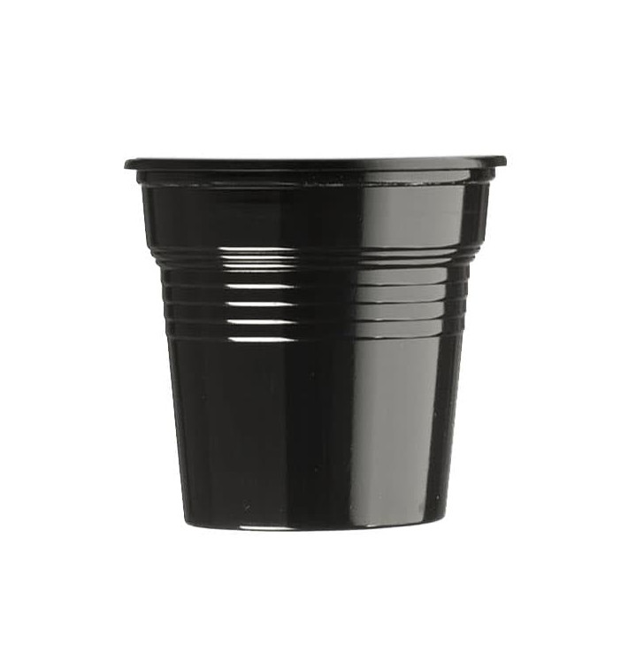 Gobelet Plastique PS Noir 80ml Ø5,7cm (1500 Utés)