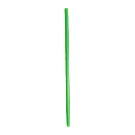 Paille Droite Emballée PLA Verte Ø6mm 20cm (6500 Utés)