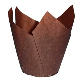 Caissette Muffin Tulipe Ø50x50/80 mm Marron (2000 Utés)