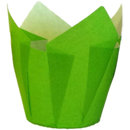 Caissette Muffin Tulipe Ø50x50/80 mm Verte (180 Utés)