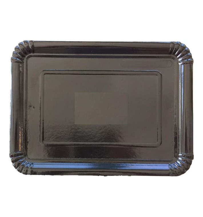 Plat rectangulaire en Carton Noir 20x27 cm (800 Unités)