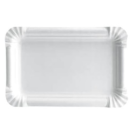 Plat rectangulaire en Carton Blanc 9x15 cm (1300 Unités)