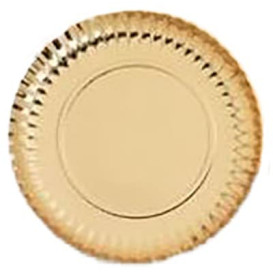 Assiette en Carton Ronde Doré 100 mm (2.500 Unités)