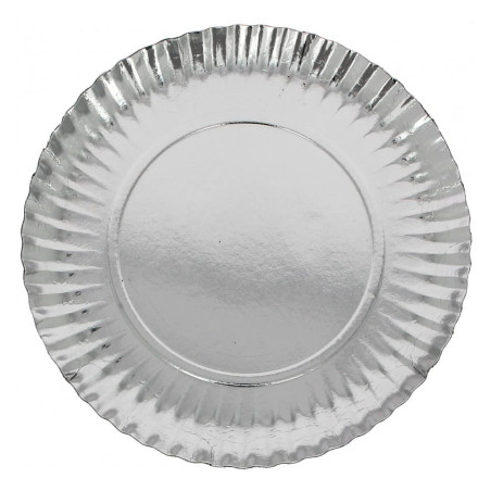 Assiette en Carton Ronde Argenté 10cm (2.500 Unités)