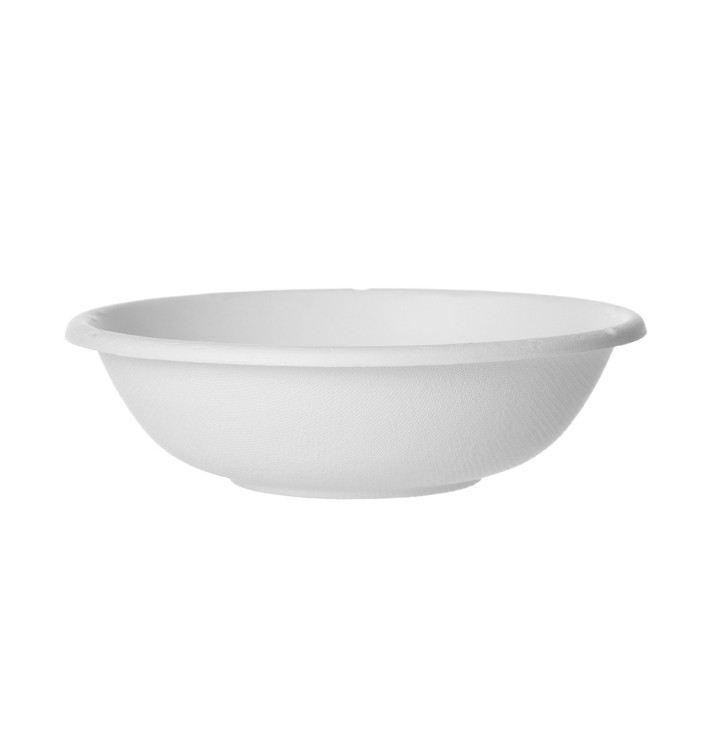 Bol Canne à Sucre Bagasse Blanc 470ml (800 Utés)