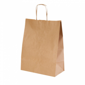 Sac en Papier Kraft Marron avec Anses 100g 44+15x46cm (200 Utés)