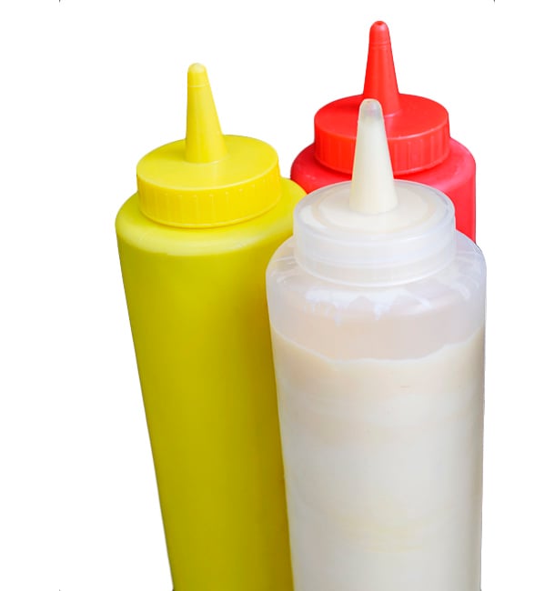Bouteille pour Sauces Plastique Jaune 240ml (72 Utés)