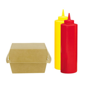 Bouteille pour Sauces Plastique Jaune 720ml (6 Utés)