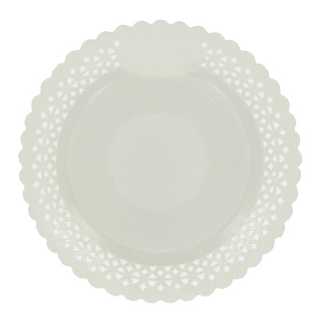 Assiette en Carton Ronde Dentelle Blanc 38 cm (100 Utés)