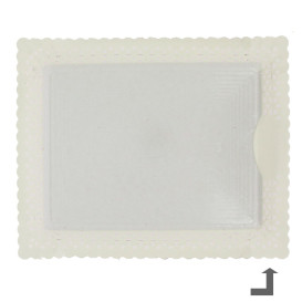 Plateau en Carton Dentelle Blanc 35x41 cm (50 Utés)