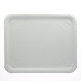 Plat rectangulaire en Carton Blanc 31x38 cm (200 Utés)