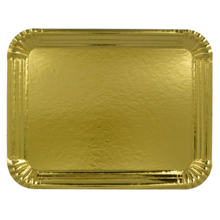 Effe2cart Plateau en carton doré pour gâteaux et pâtes n° 2 cm 14 x 21,5 à  10 pièces