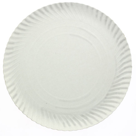 Assiette en Carton Ronde Blanc 10cm 450g/m² (100 Unités)