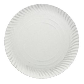 Assiette en carton uni blanc x200