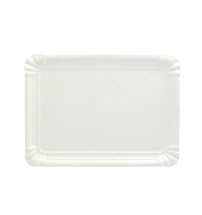 Plat rectangulaire en Carton Blanc 9x15 cm (1300 Unités)