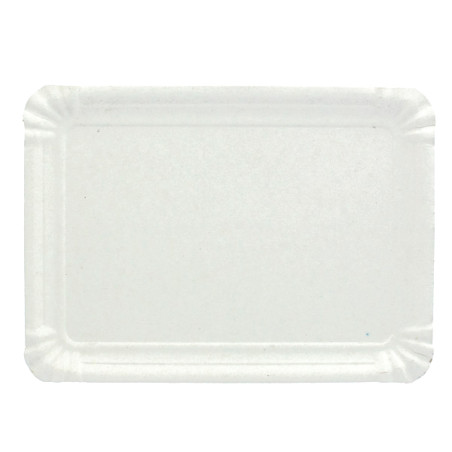 Plat rectangulaire en Carton Blanc 12x19 cm (1.000 Utés)