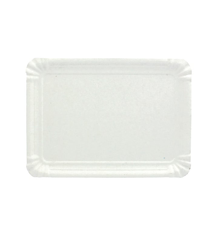 Plat rectangulaire en Carton Blanc 22x28 cm (100 Utés)